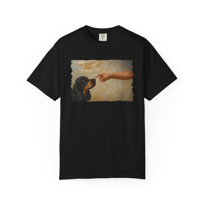 God Creates Black and Tan Cocker Premium Tee