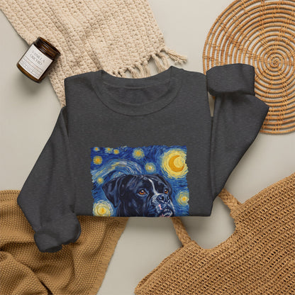 Black Boxer Van Gogh Crewneck Sweatshirt