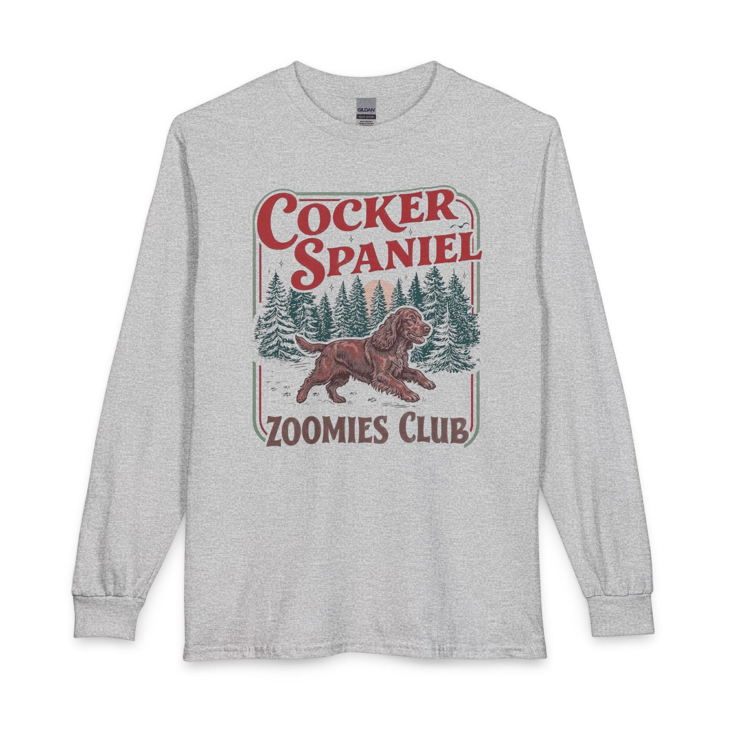 Red Cocker Spaniel Zoomies Club Long Sleeve