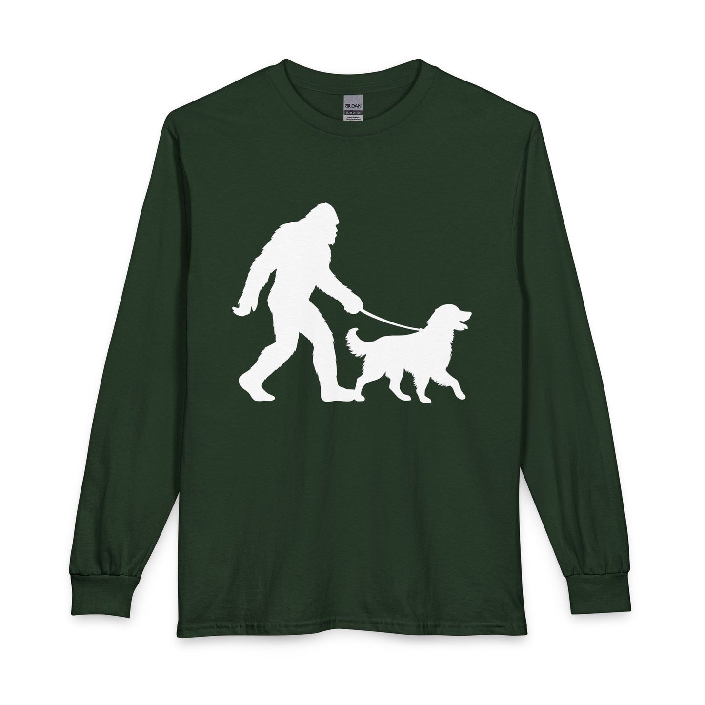 Bigfoot Walking Golden Retriever Long Sleeve