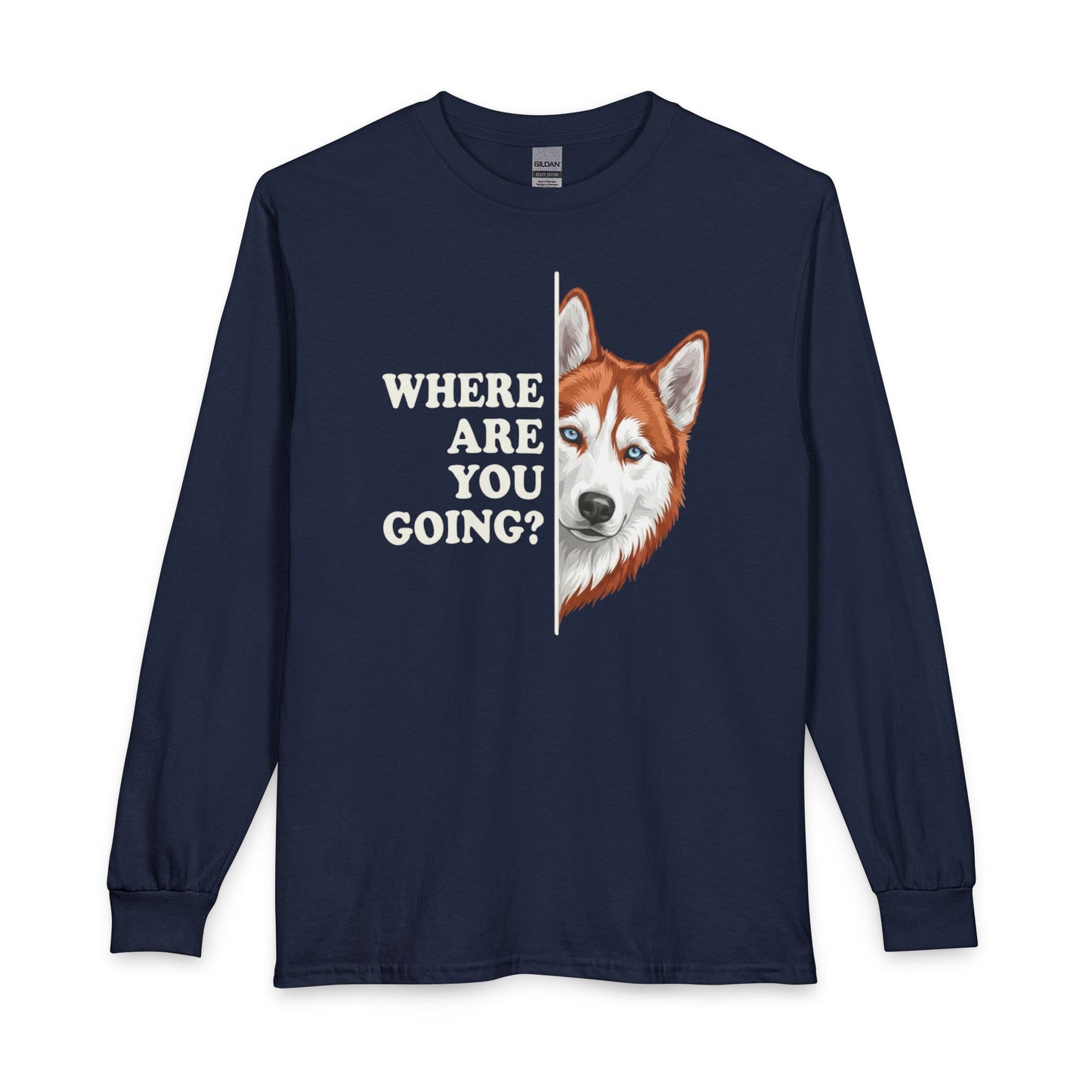 Red and White Husky Alert Long Sleeve