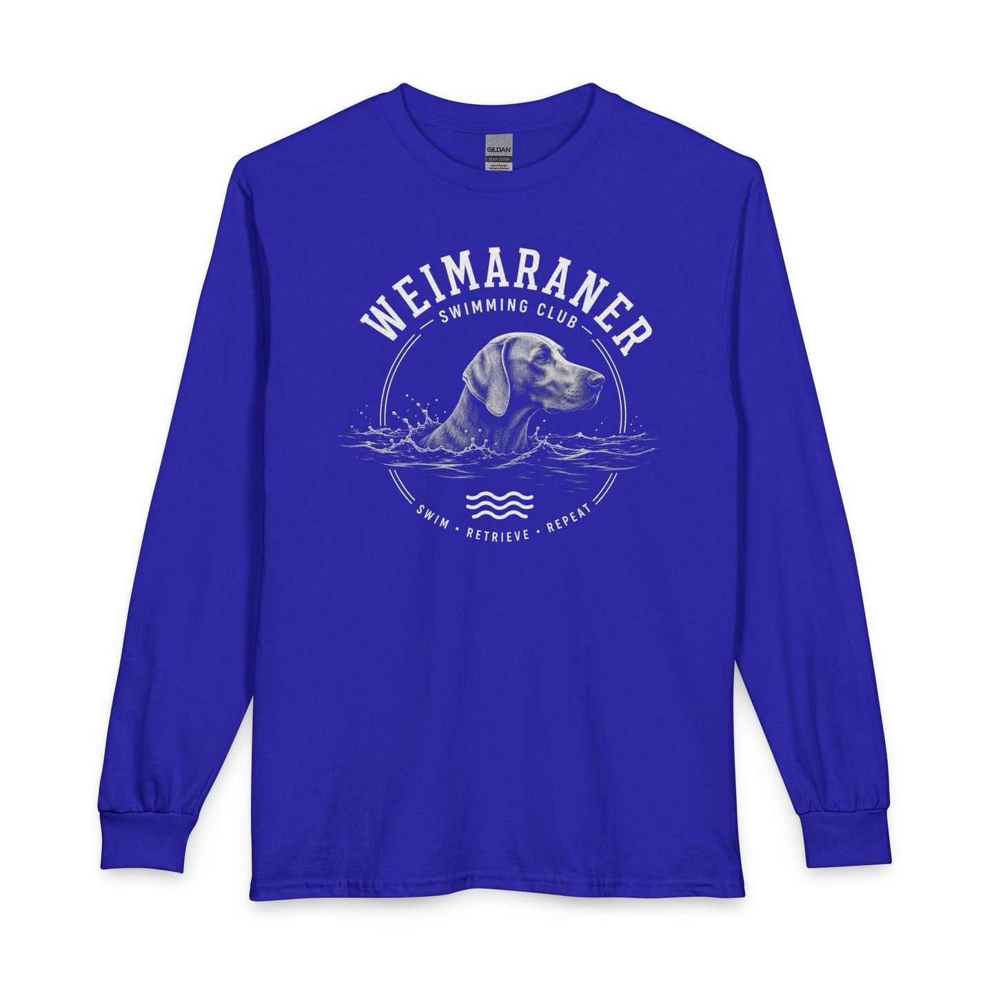 Weimaraner Swimming Club 2 Long Sleeve Royal