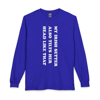 Irish Setter Tilts Her Head Long Sleeve