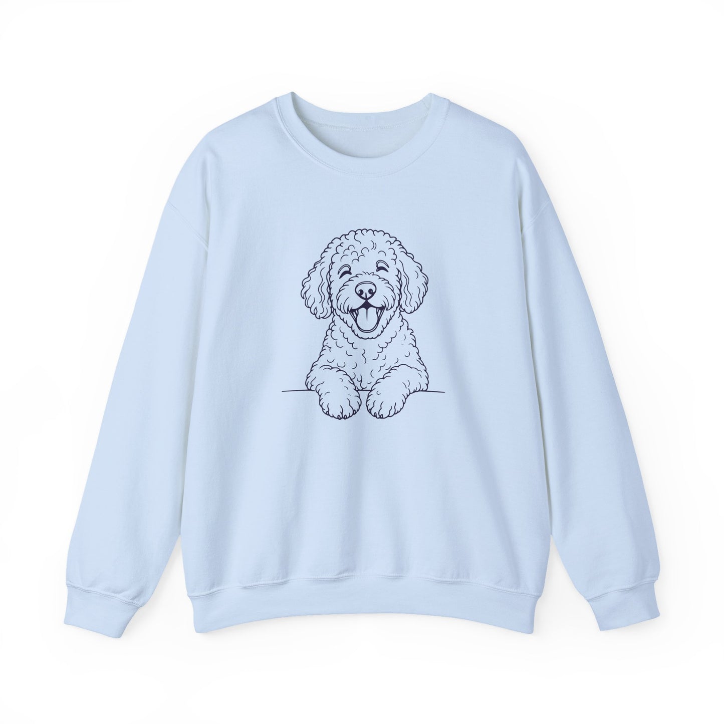 Happy Lagotto Crewneck Sweatshirt Light Blue