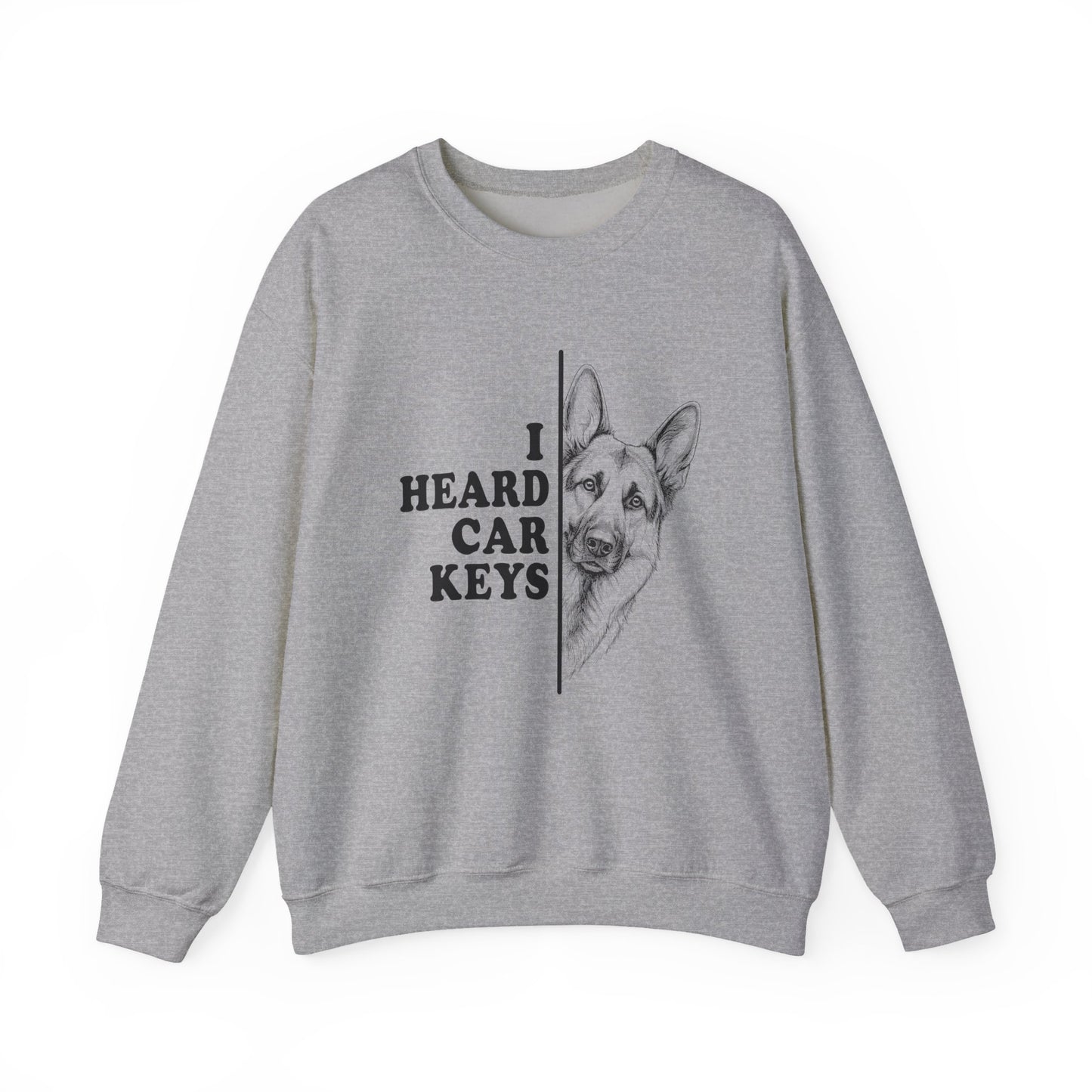 Car keys German Shepherd Crewneck Sweatshirt Sport Grey