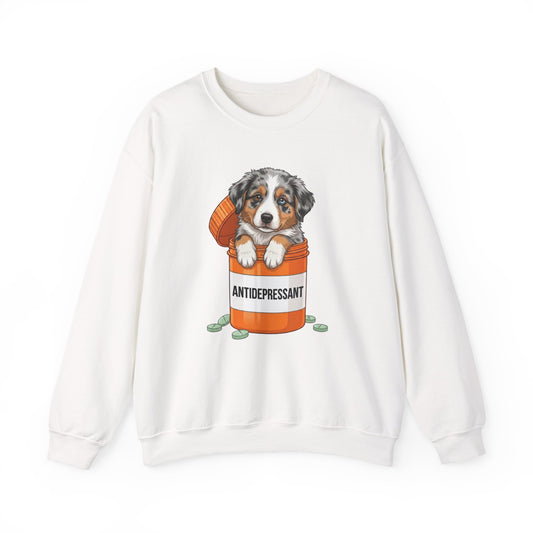 Australian Shepherd Antidepressant Crewneck Sweatshirt