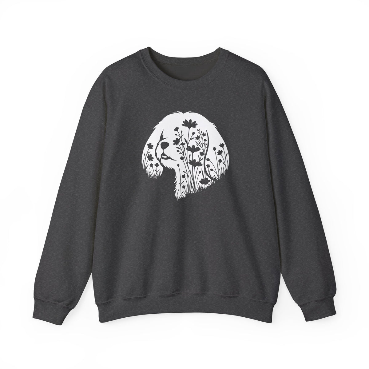 Shih Tzu Flowers Crewneck Sweatshirt
