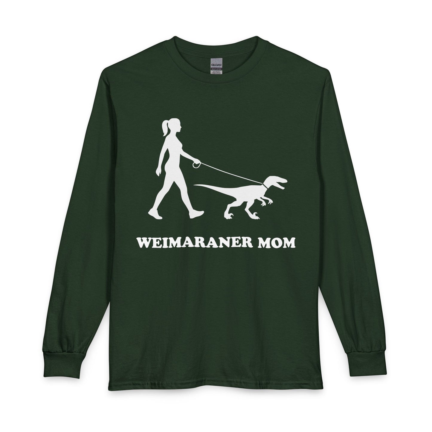 Weimaraner Mom Long Sleeve Forest Green