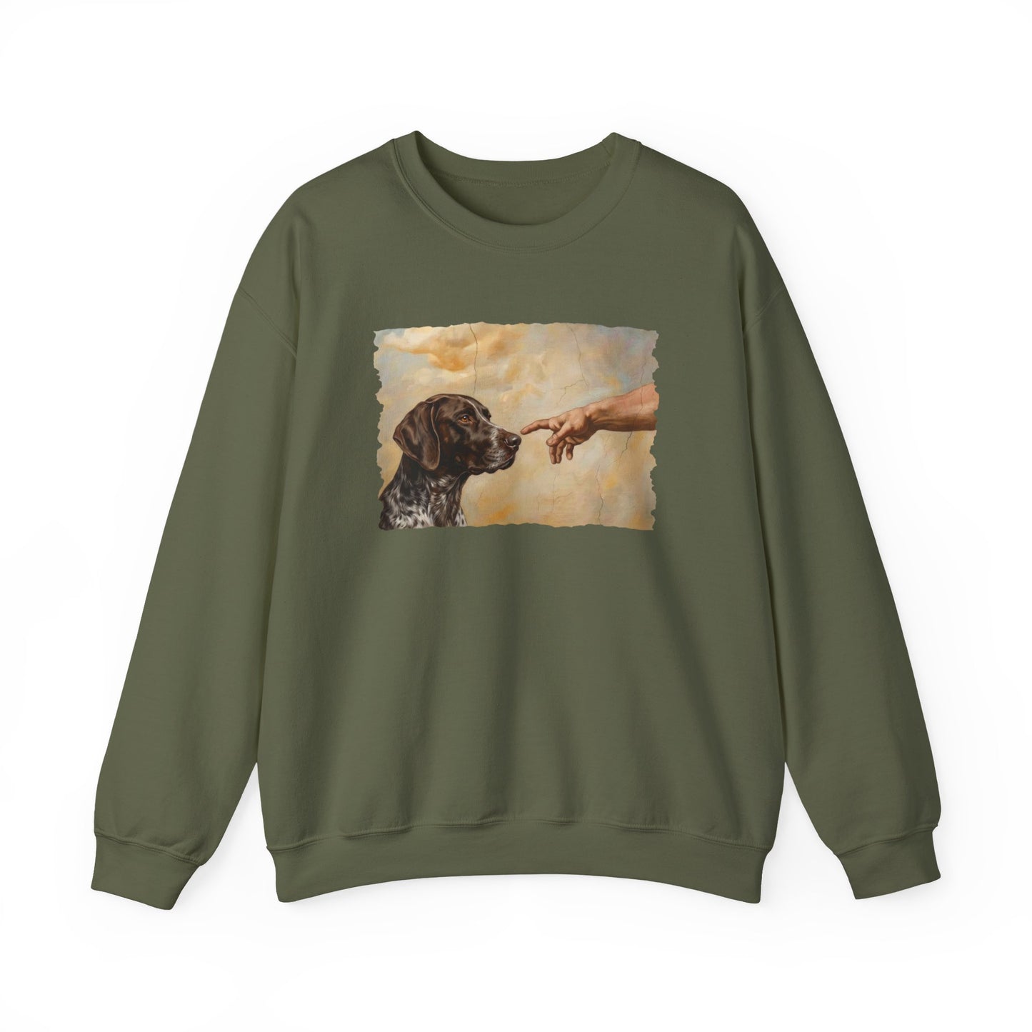 God Creates German Shorthaired Pointer Crewneck Sweatshirt
