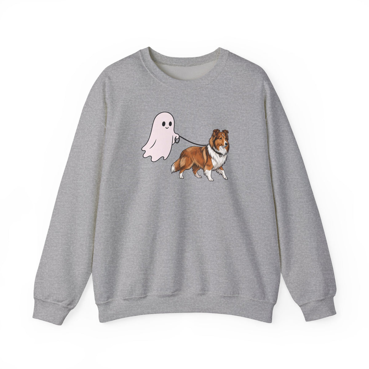 Shetland Sheepdog Ghost Walk Crewneck Sweatshirt