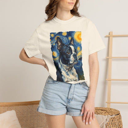 Boston Terrier Van Gogh Premium Tee
