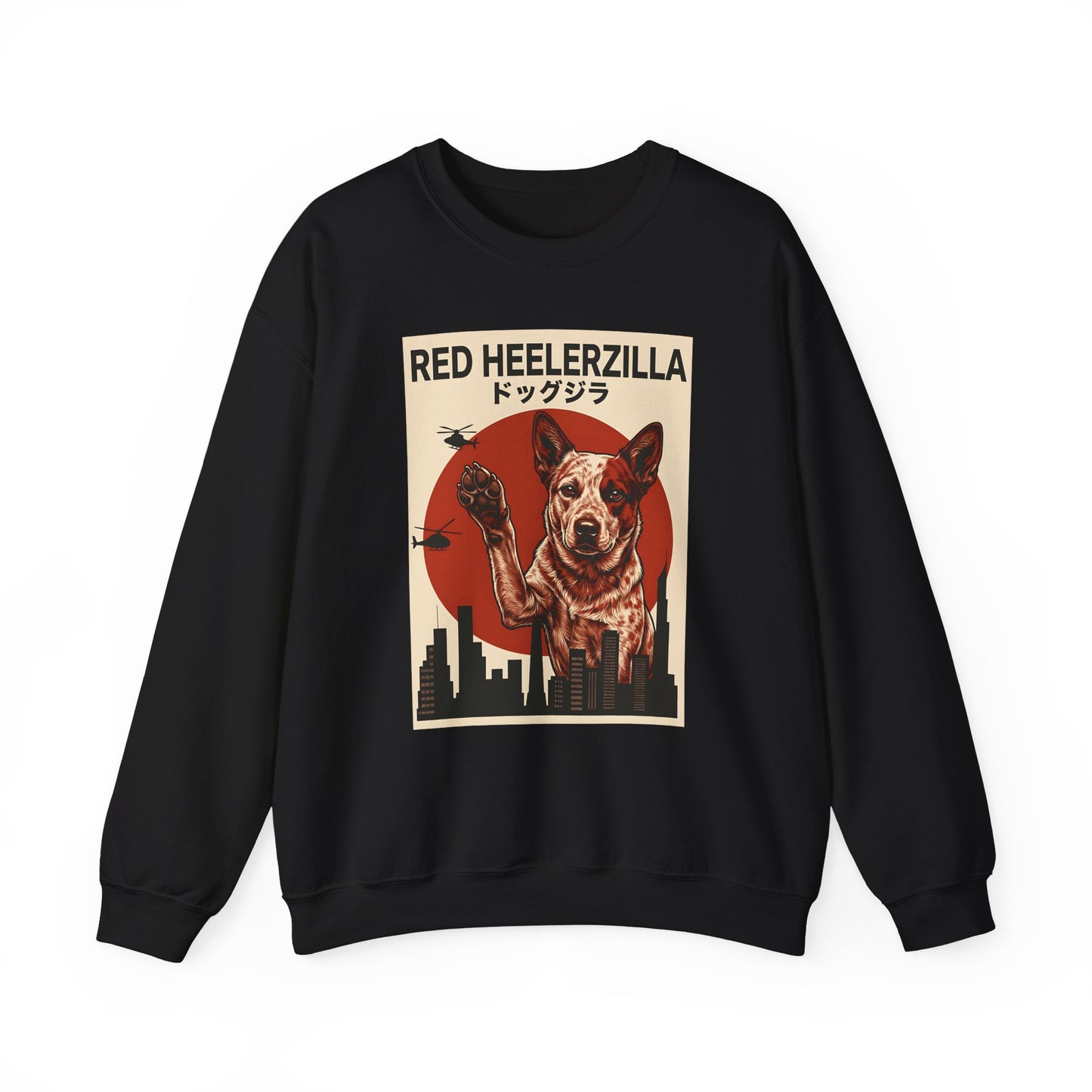 Red Heelerzilla Crewneck Sweatshirt