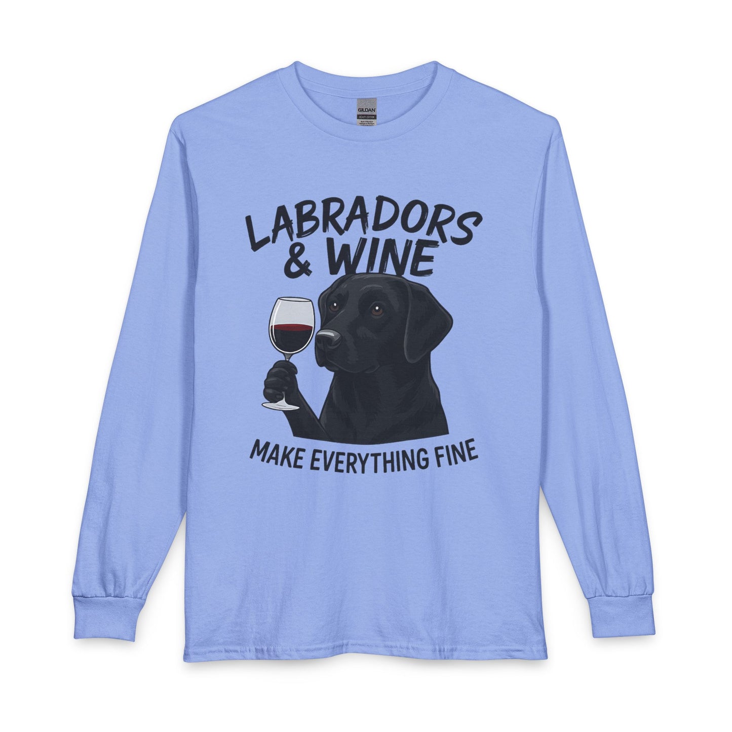 Black Labradors & Wine Long Sleeve