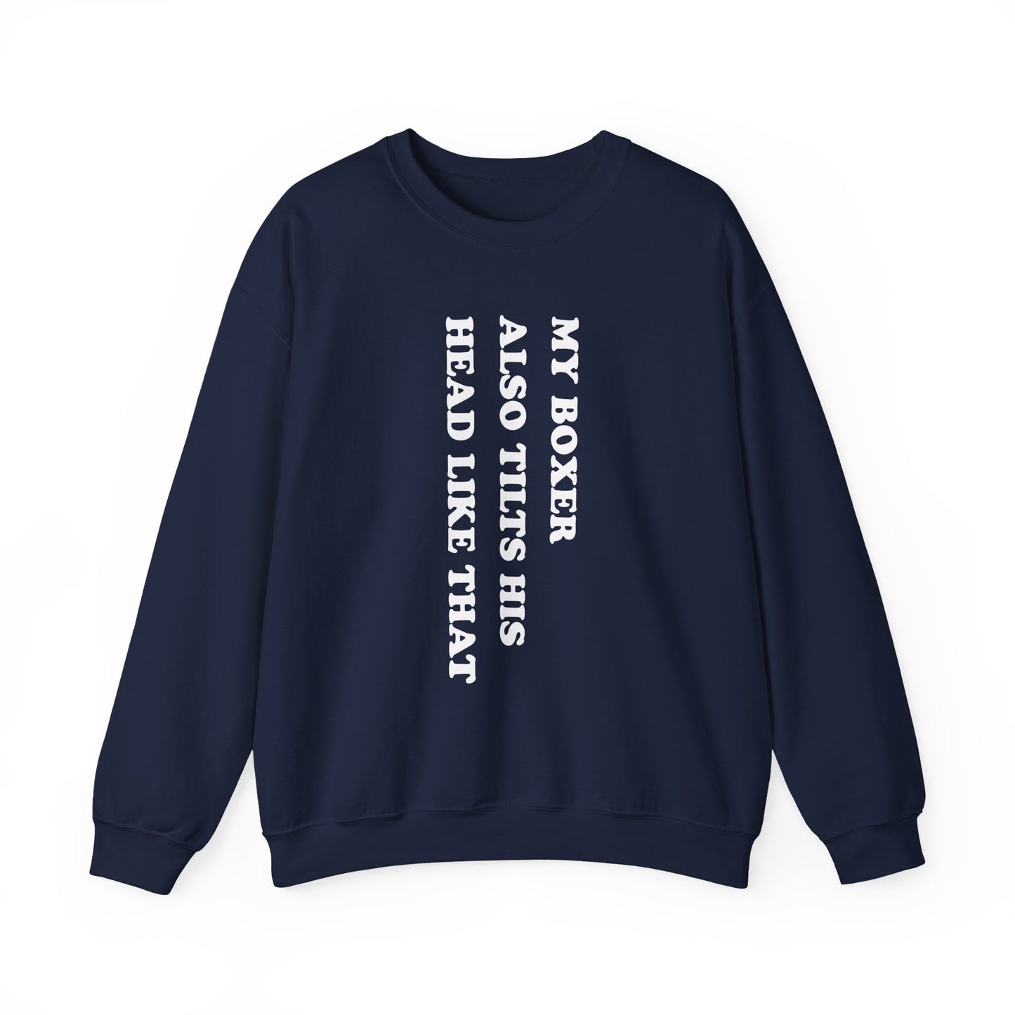 Boxer Tilt His Head Crewneck Sweatshirt