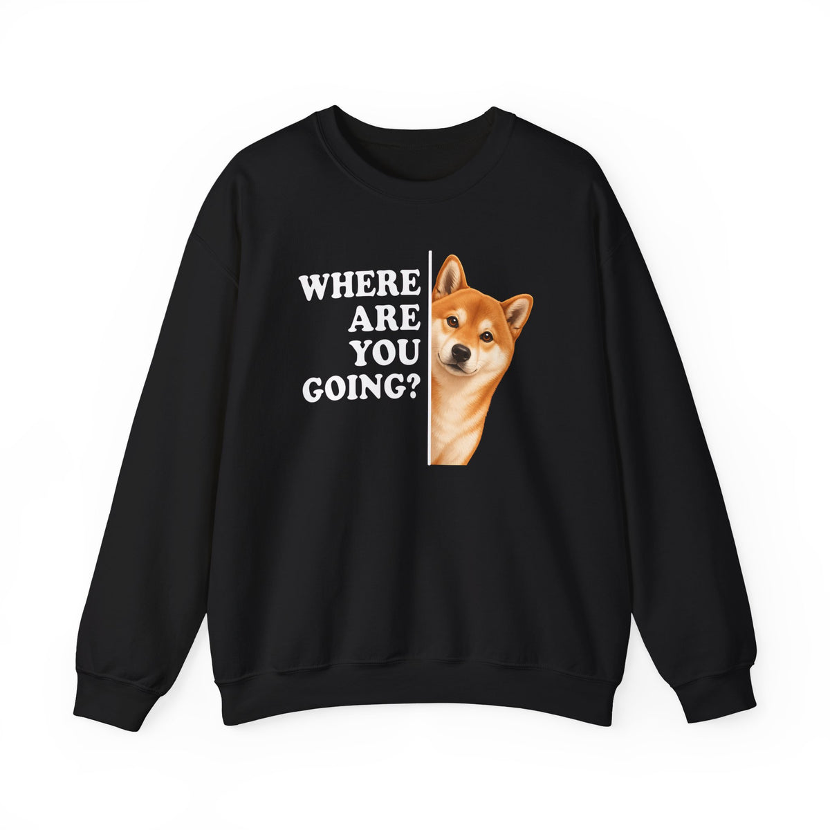 Shiba Inu Where Are You Going Crewneck Sweatshirt