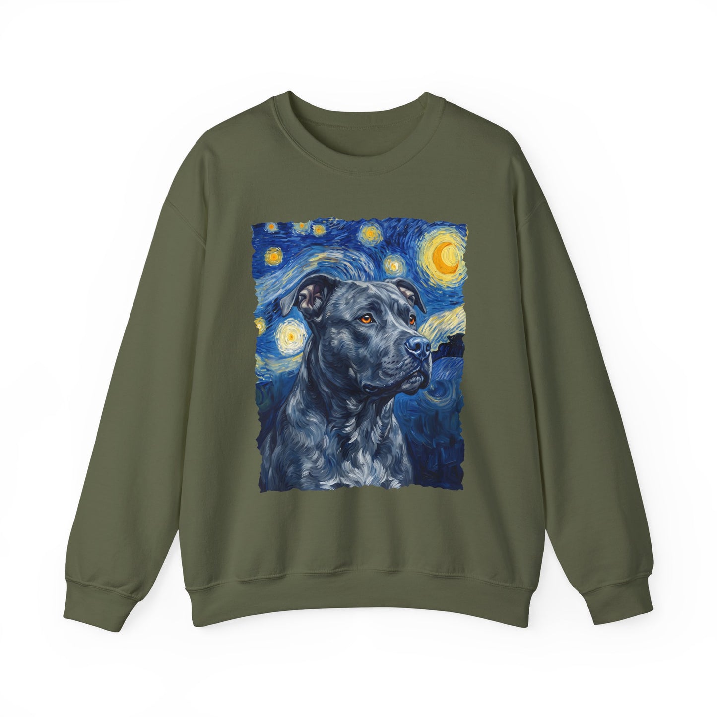 Pitbull Blue Van Gogh Crewneck Sweatshirt