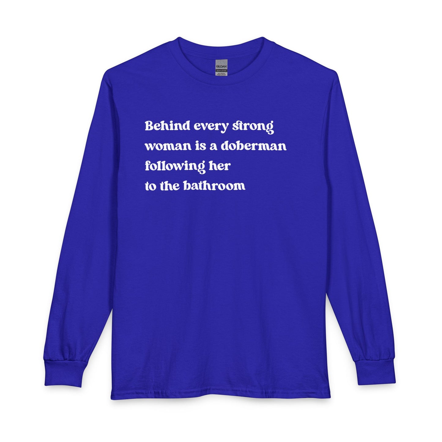Doberman Strong Woman Long Sleeve Royal