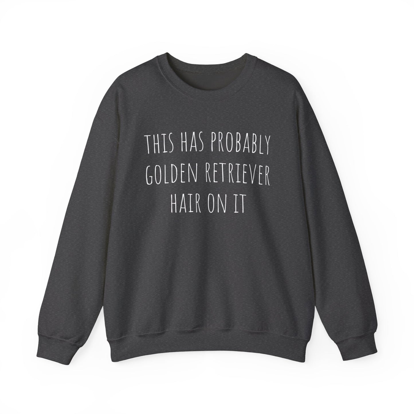 Golden Retriever Hair Crewneck Sweatshirt Dark Heather