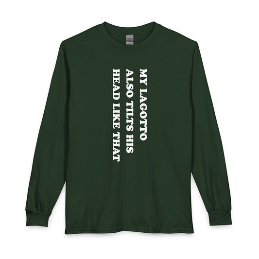 Lagotto Tilt His Head Long Sleeve Forest Green