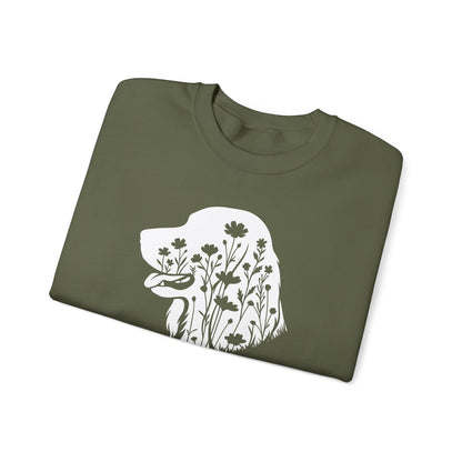 Irish Setter Flowers Crewneck Sweatshirt