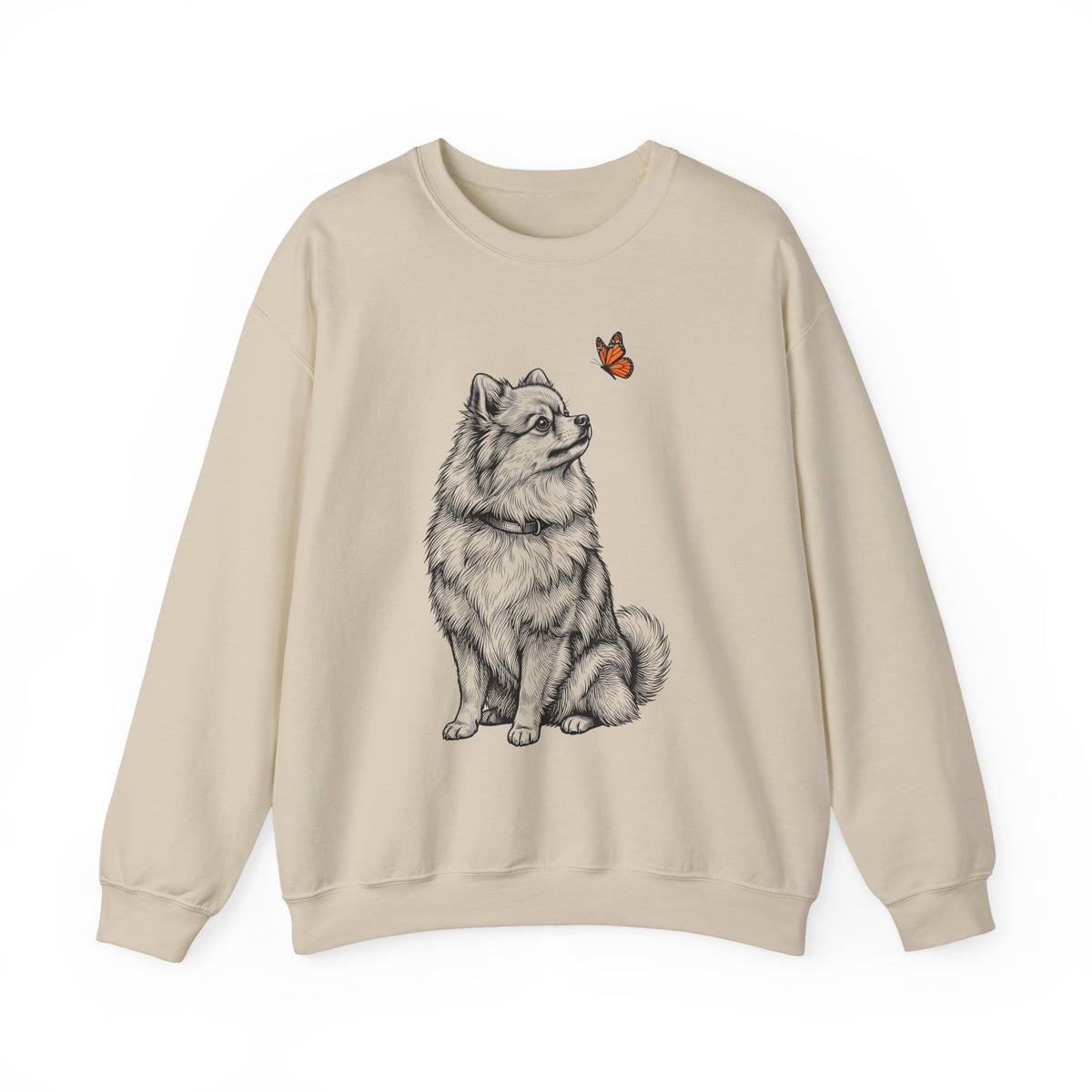 Pomeranian Butterfly Crewneck Sweatshirt