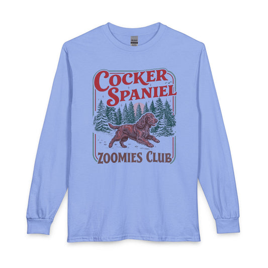 Red Cocker Spaniel Zoomies Club Long Sleeve