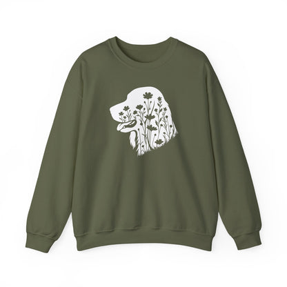 Irish Setter Flowers Crewneck Sweatshirt