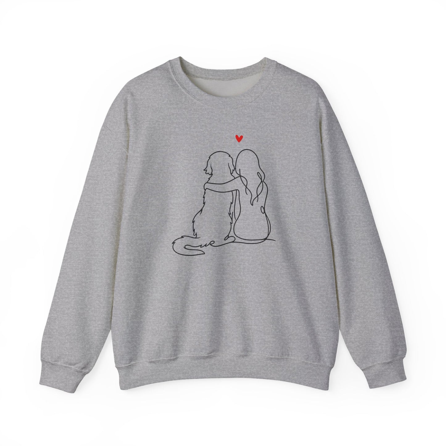 Flat Coated Retriever Hug Crewneck Sweatshirt