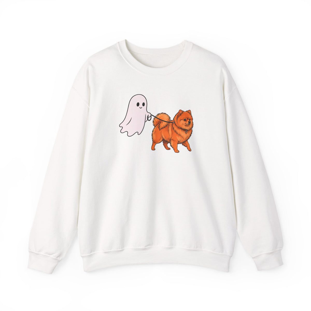Pomeranian Ghost Walk Crewneck Sweatshirt