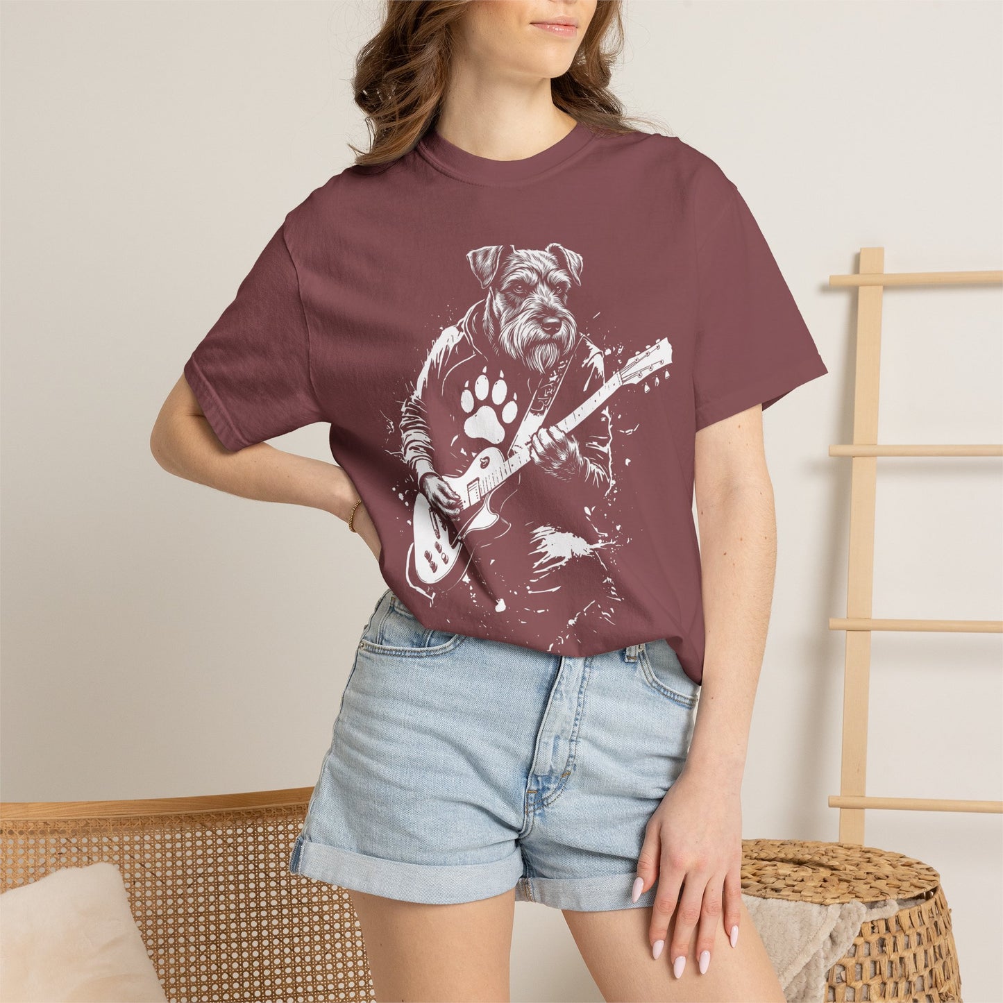 Schnauzer Guitarist Premium Tee