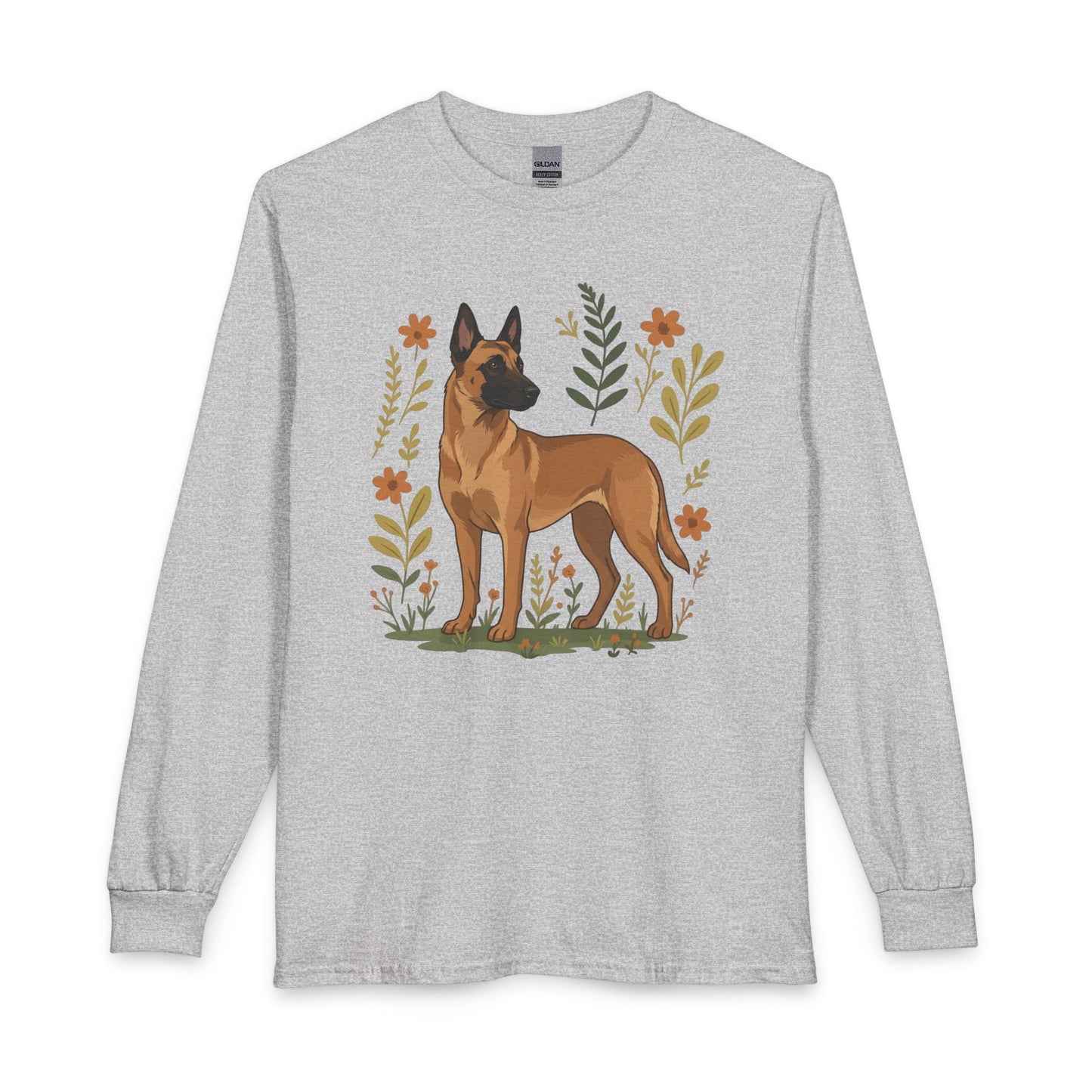 Belgian Malinois Flowers Long Sleeve