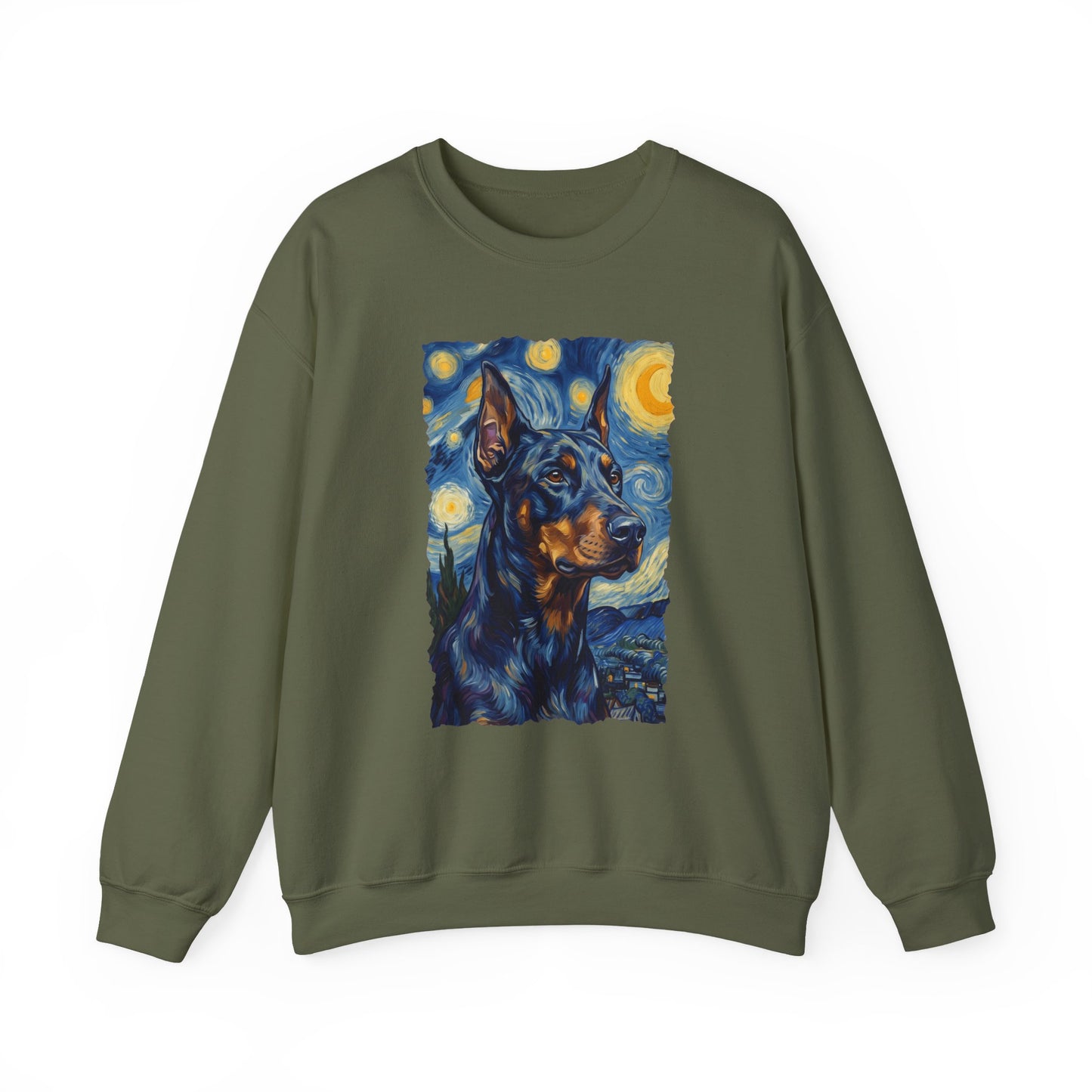 Doberman Van Gogh Crewneck Sweatshirt