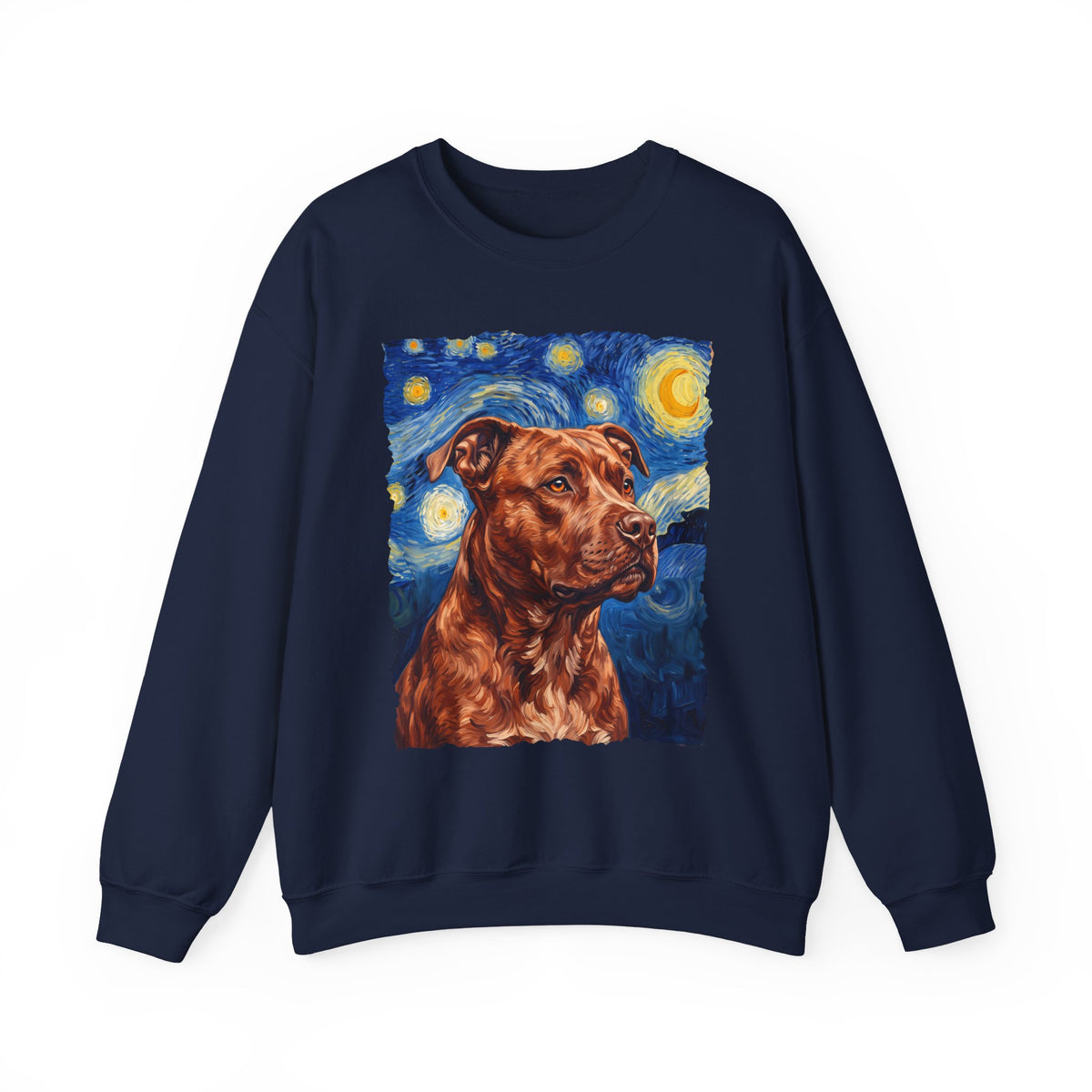 Pitbull Red Nose Van Gogh Crewneck Sweatshirt