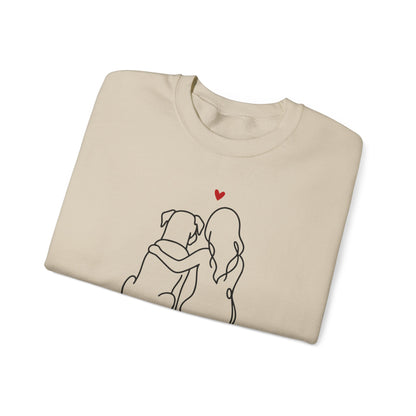 Boxer and Girl Crewneck Sweatshirt