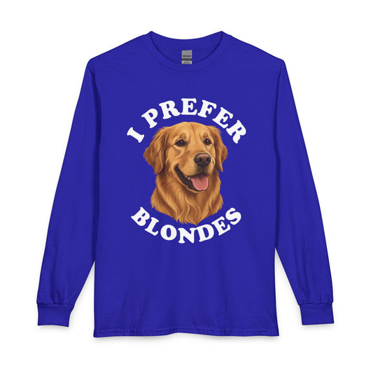 I Prefer Blondes Golden Retriever Long Sleeve