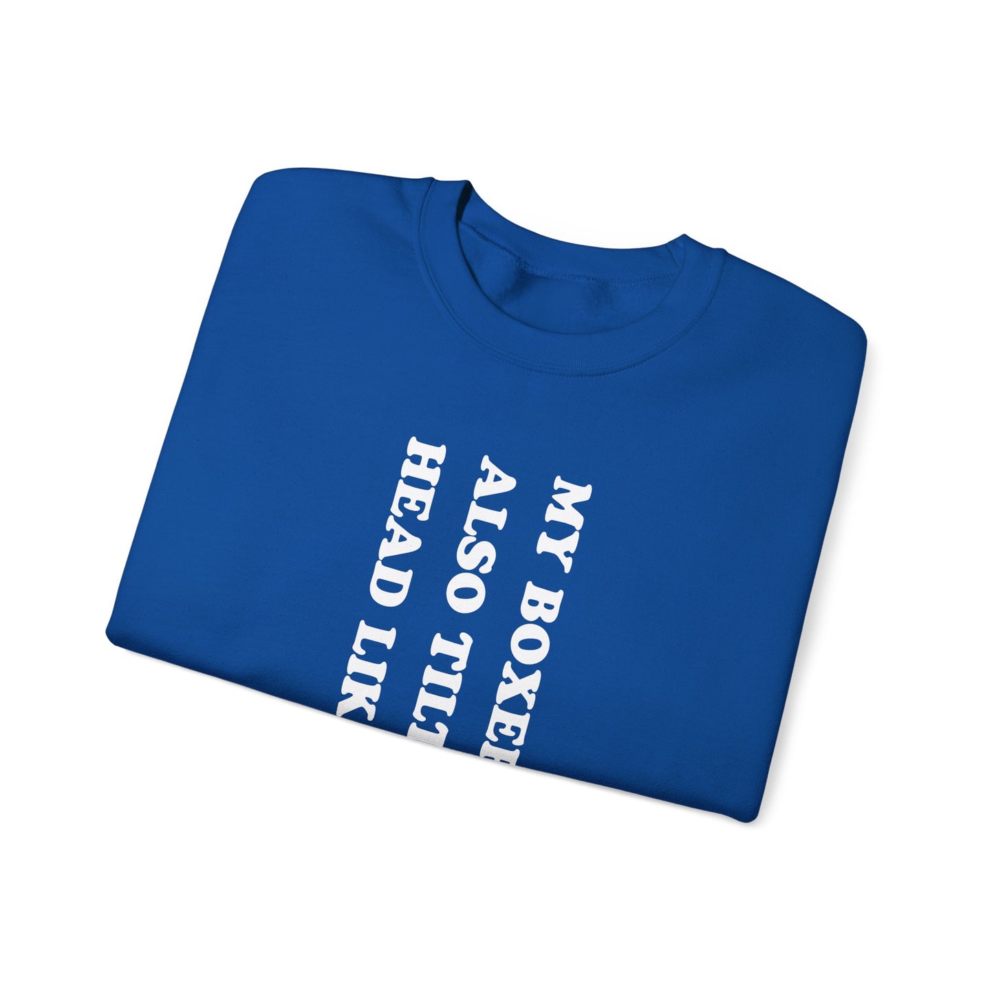Boxer Tilt Her Head Crewneck Sweatshirt