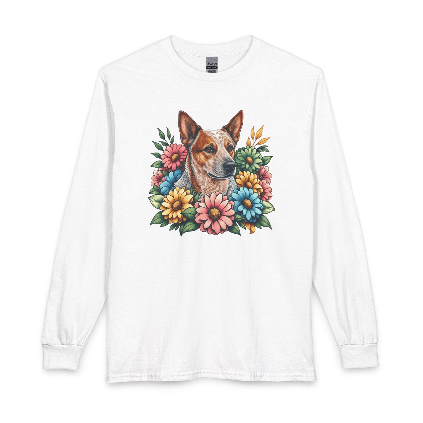 Red Heeler Floral Long Sleeve