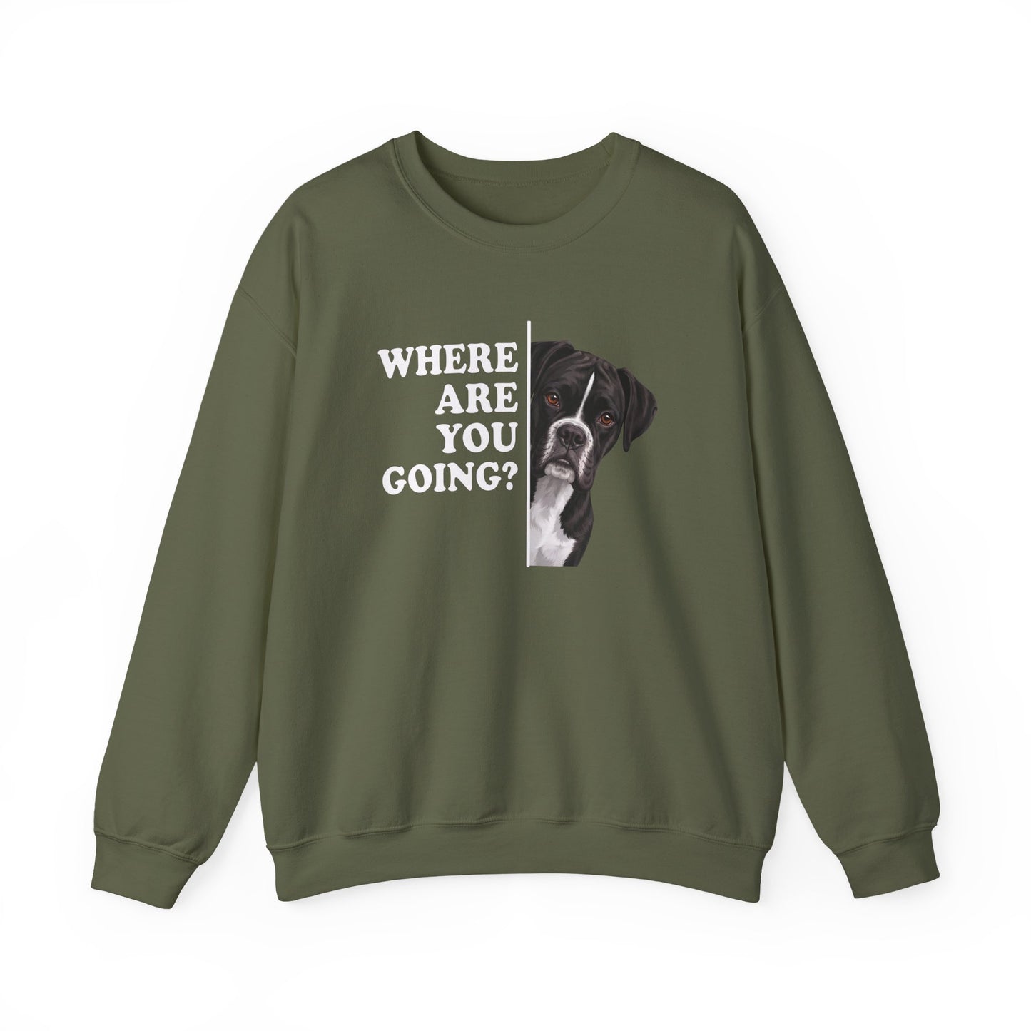 Black Boxer Alert Crewneck Sweatshirt