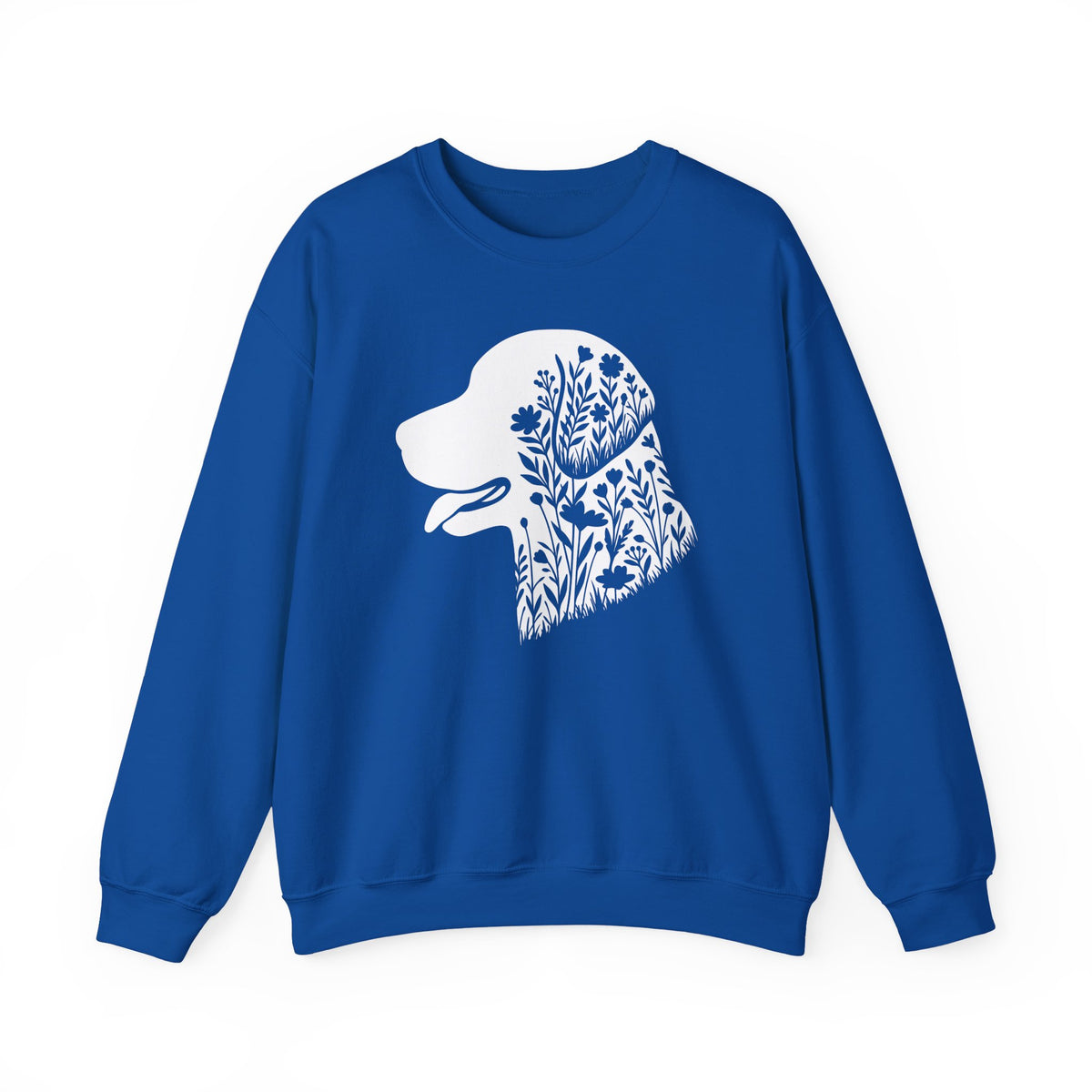 Chesapeake Bay Retriever Flowers Crewneck Sweatshirt