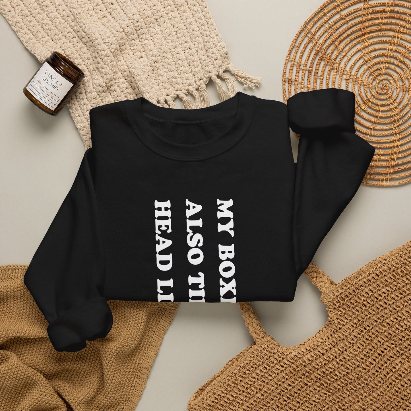 Boxer Tilt Her Head Crewneck Sweatshirt