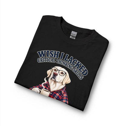 White Labrador Wish I Lacked Critical Thinking Long Sleeve