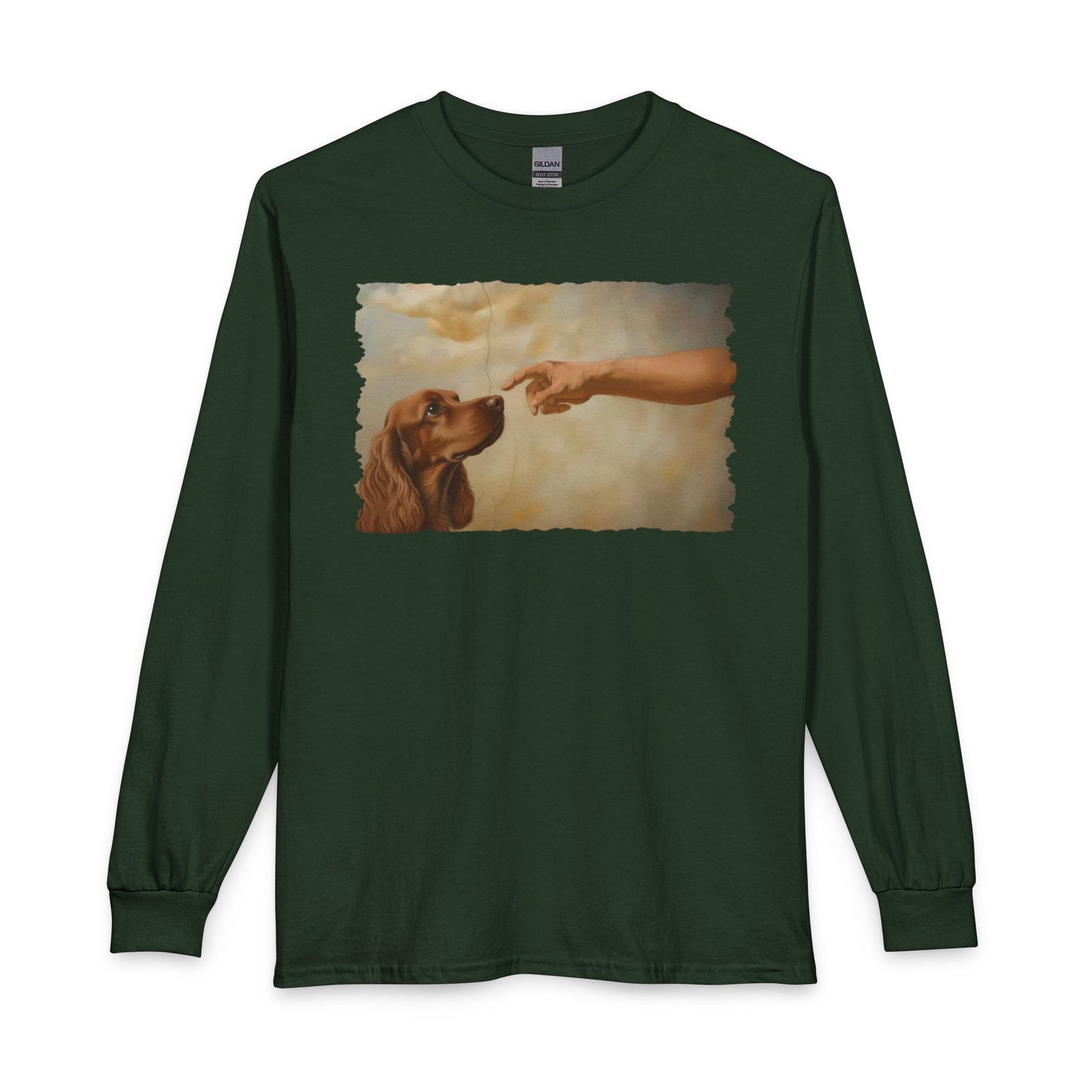 God Creates Red Cocker Spaniel Long Sleeve