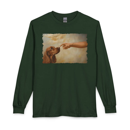 God Creates Red Cocker Spaniel Long Sleeve