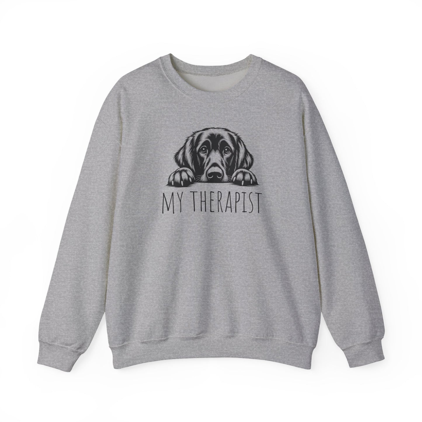 Flat Coated Retriever My Therapist Crewneck Sweatshirt