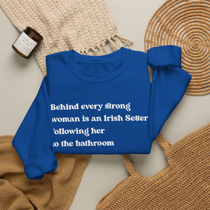 irish Setter Strong Woman Crewneck Sweatshirt