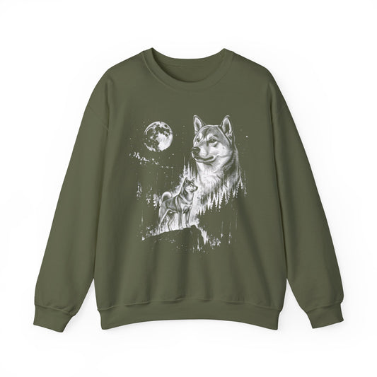 Shiba Inu Moonlight Crewneck Sweatshirt