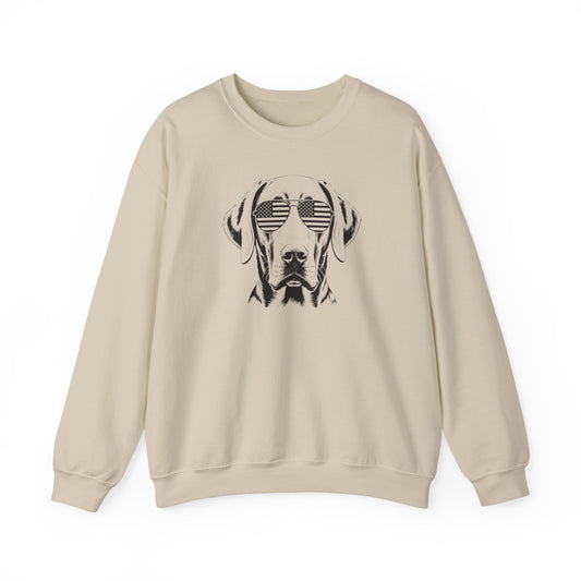 Weimaraner USA Crewneck Sweatshirt Sand