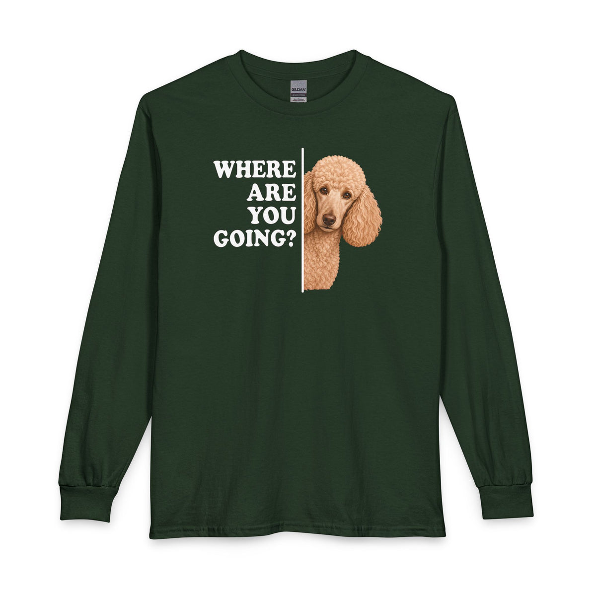 Standard Poodle Where Are You Going Apricot Long Sleeve
