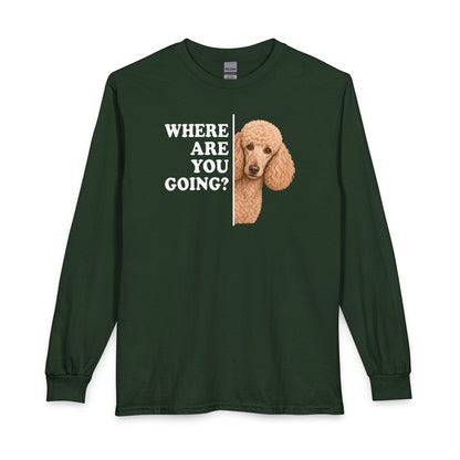 Standard Poodle Where Are You Going Apricot Long Sleeve
