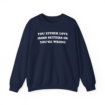 Love Irish Setter Crewneck Sweatshirt